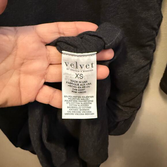 Velvet By Graham & Spencer‎ Size XS Heathered Black Turtleneck Dress in Black - Picture 5 of 7